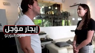 سكس مترجم فتاة شقراء بنية الشعر تدفع الإيجار بجسدها وطيزها الكبيرة 